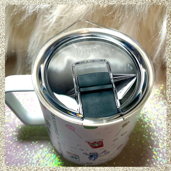🐒 NWT 2025 Starbucks x Roller Rabbit "Coffeehouse Bonanza" SS 12oz Mug w/ Lid - Picture 4 of 5